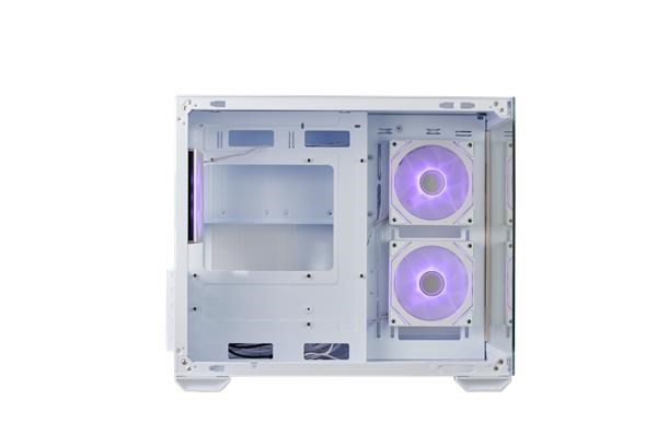 Cooler Master case Elite 481 Wood, ATX, Průhledná bočnice, 3x 120mm ARGB Fan, Bílá