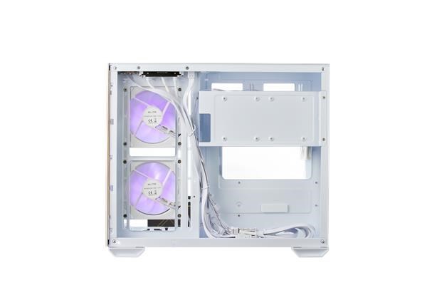 Cooler Master case Elite 481 Wood, ATX, Průhledná bočnice, 3x 120mm ARGB Fan, Bílá
