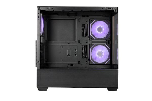 Cooler Master case Elite 690 Wood, ATX, Průhledná bočnice, 3x 120mm ARGB Fan, Černá