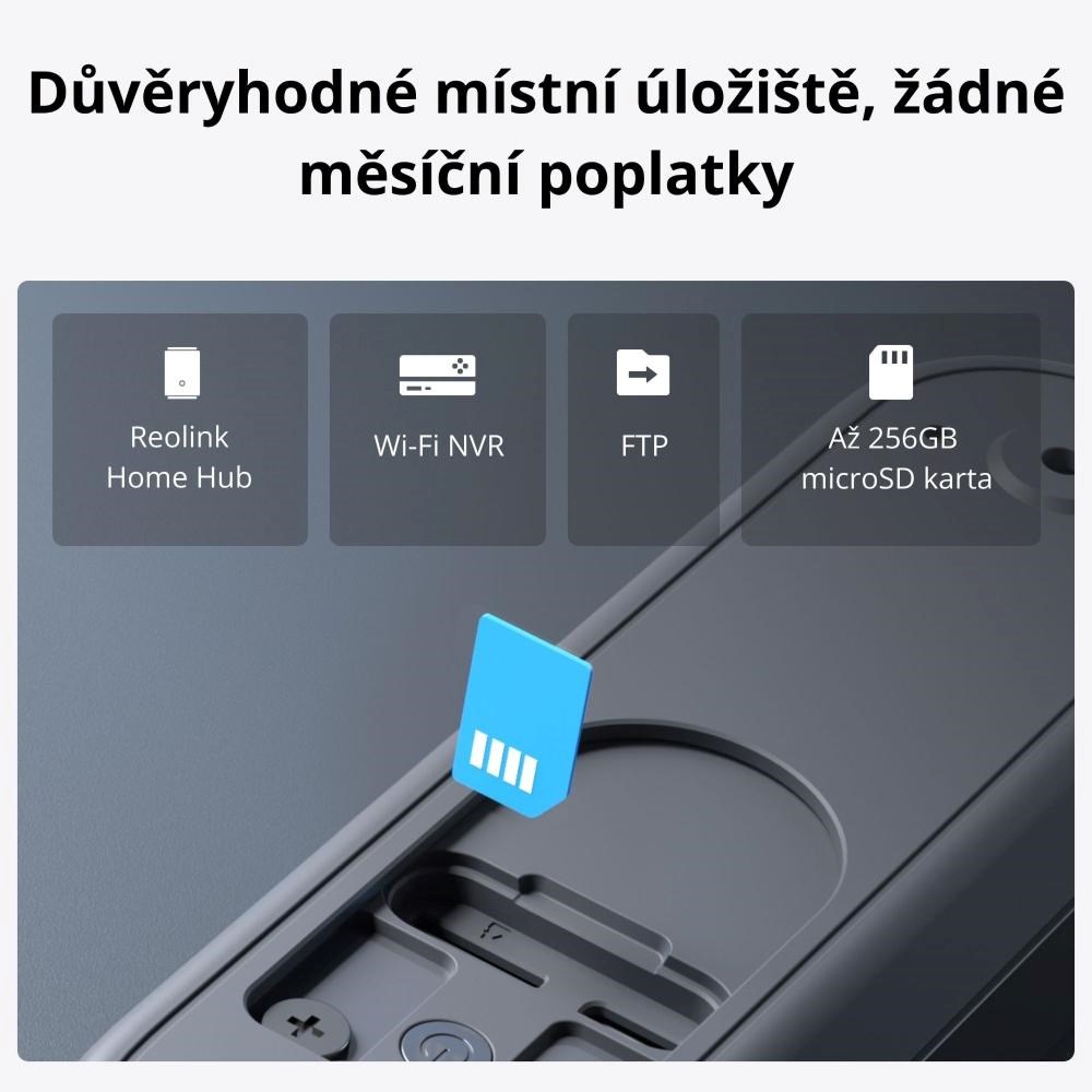REOLINK bezpečnostní video zvonek D340B, 4MP, 2K, WiFi, černá