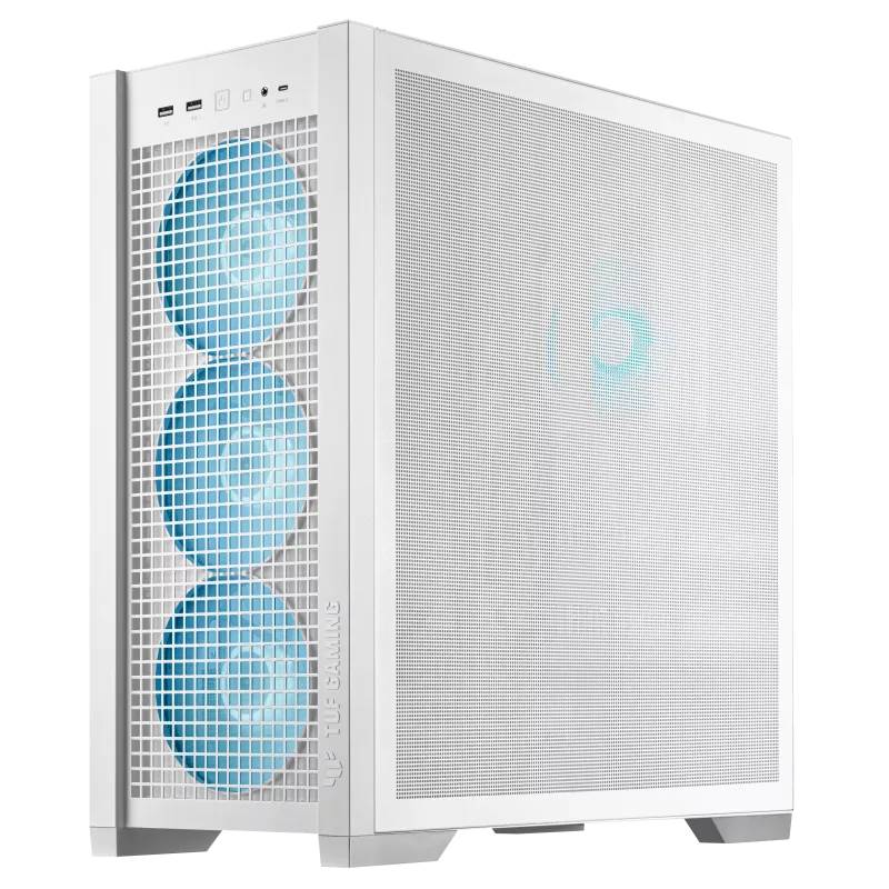 ASUS case TUF GAMING CASE (GT302) TG, Mid Tower, 4x 140mm ARGB Fan, bílá