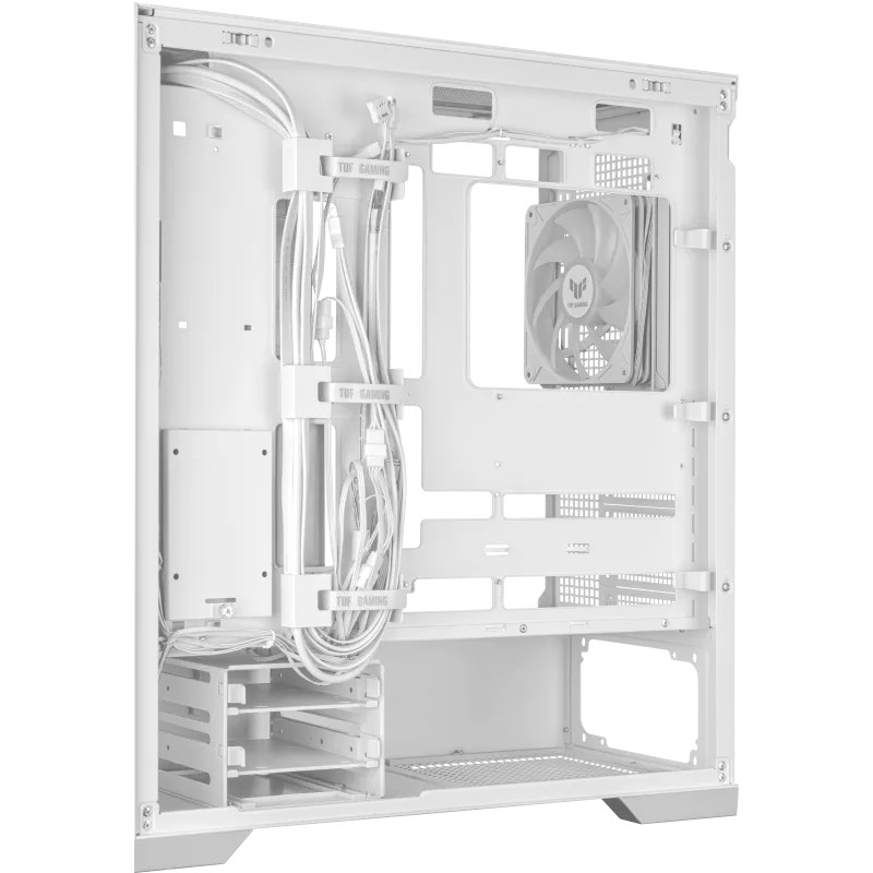 ASUS case TUF GAMING CASE (GT302) TG, Mid Tower, 4x 140mm ARGB Fan, bílá