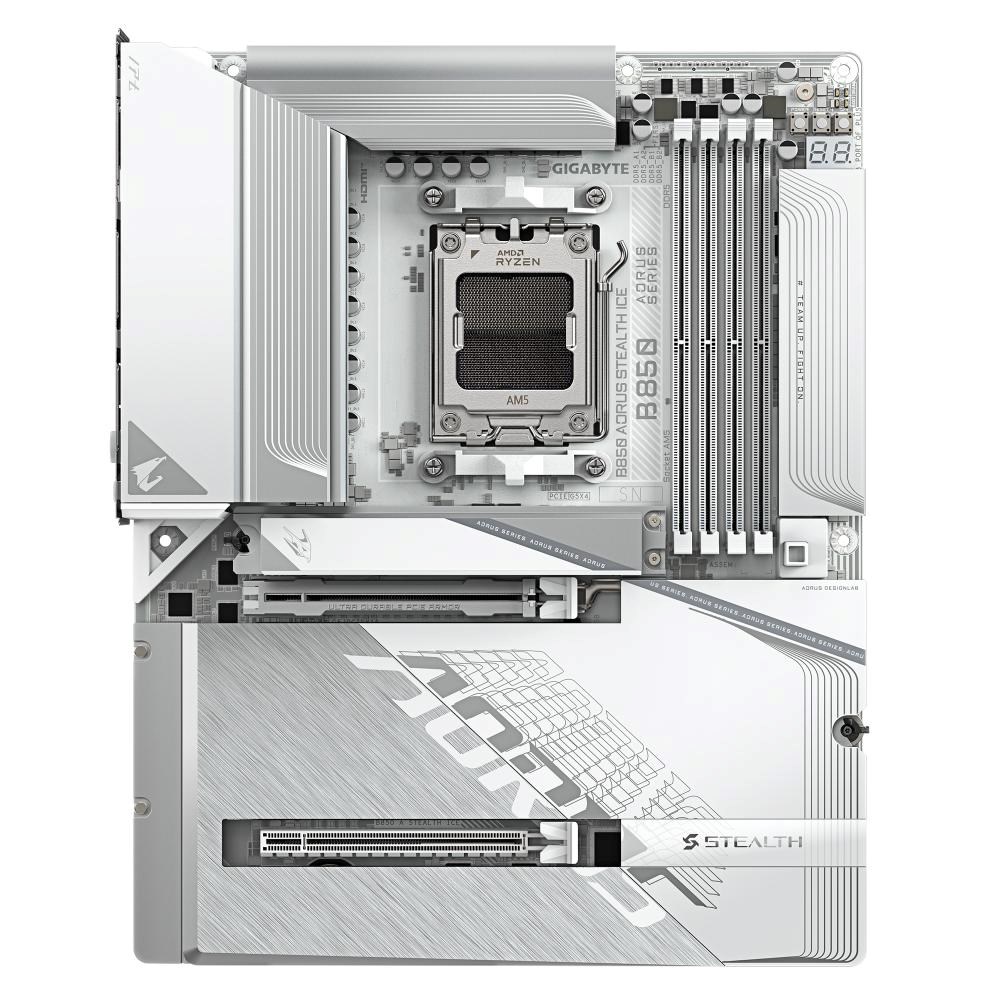 GIGABYTE MB Sc AM5 B850 AORUS STEALTH ICE, AMD B850, 4xDDR5, 1xHDMI