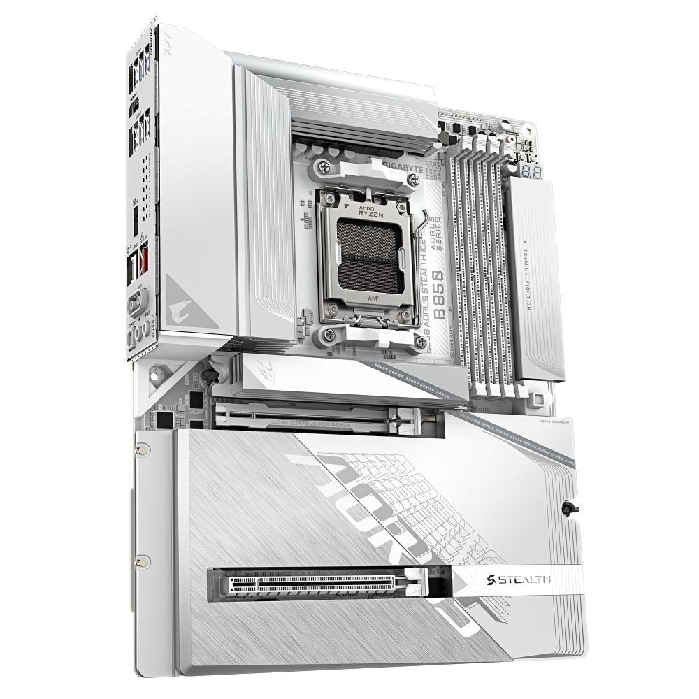 GIGABYTE MB Sc AM5 B850 AORUS STEALTH ICE, AMD B850, 4xDDR5, 1xHDMI
