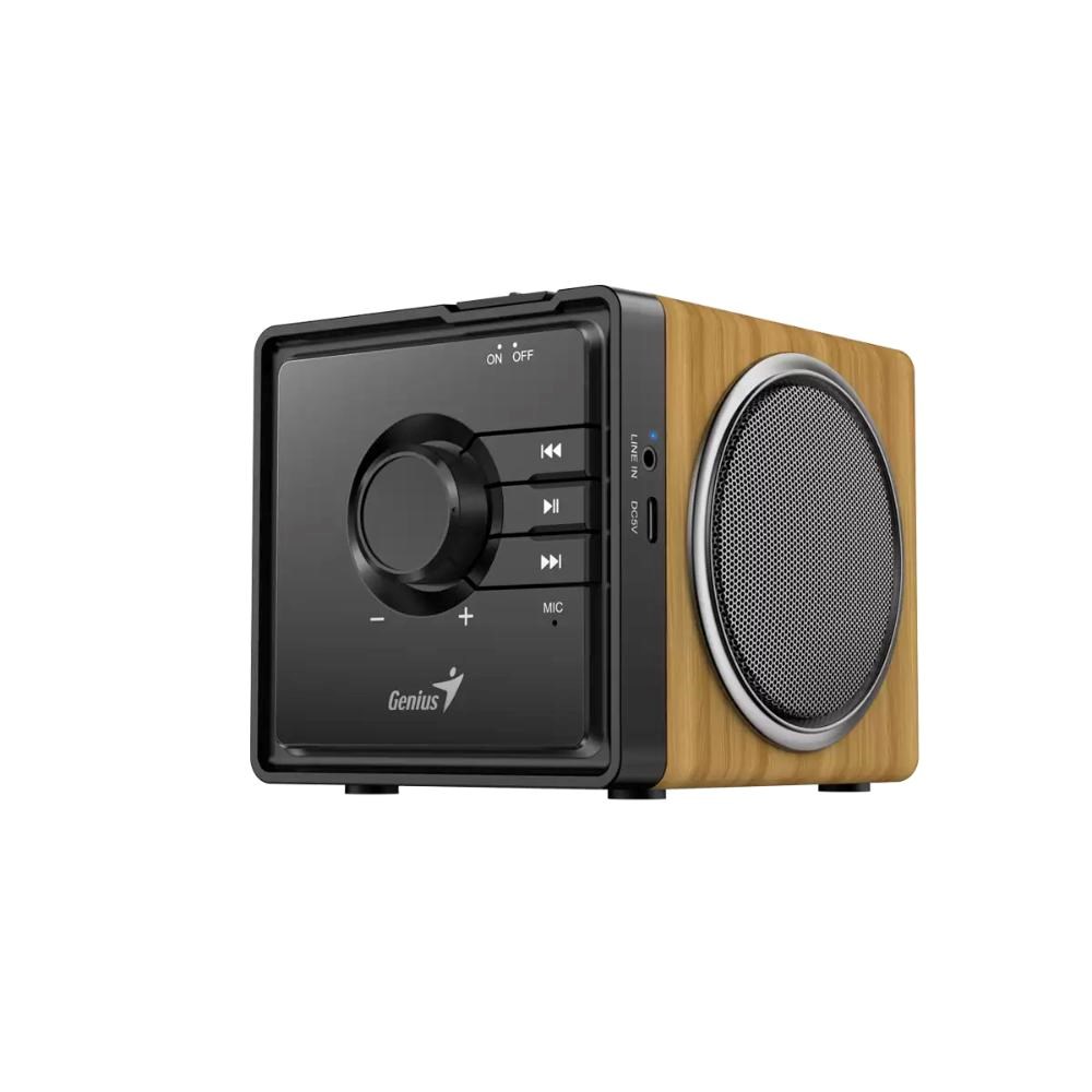 GENIUS Reproduktor SP-916BT, BT, 6W, světlé dřevo