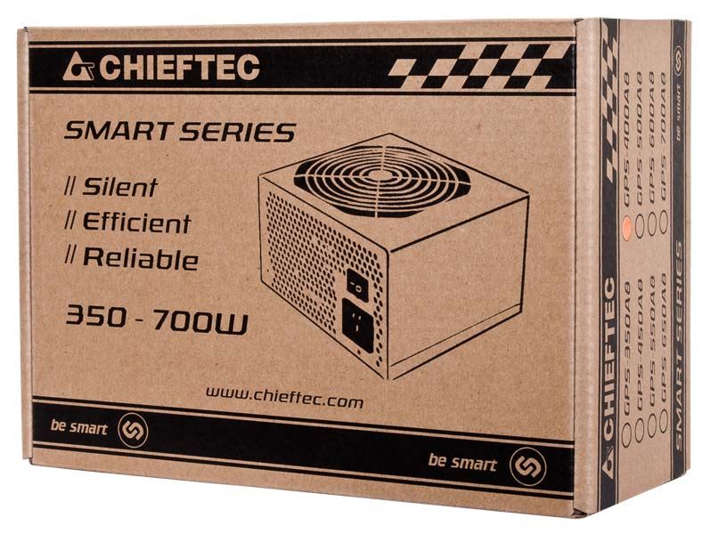 CHIEFTEC zdroj Smart Series, GPS-500A8, 500W, Active PFC, retail