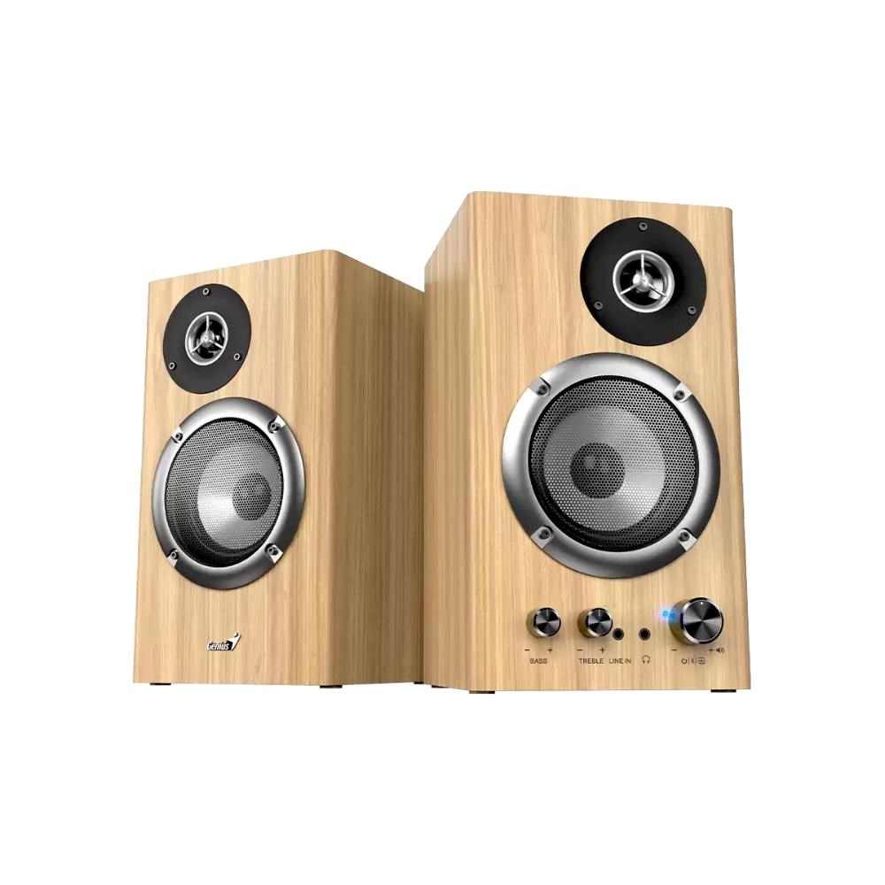 GENIUS Reproduktor SP-HF1812BT, BT, 3.5mm jack, 50W, světlé dřevo