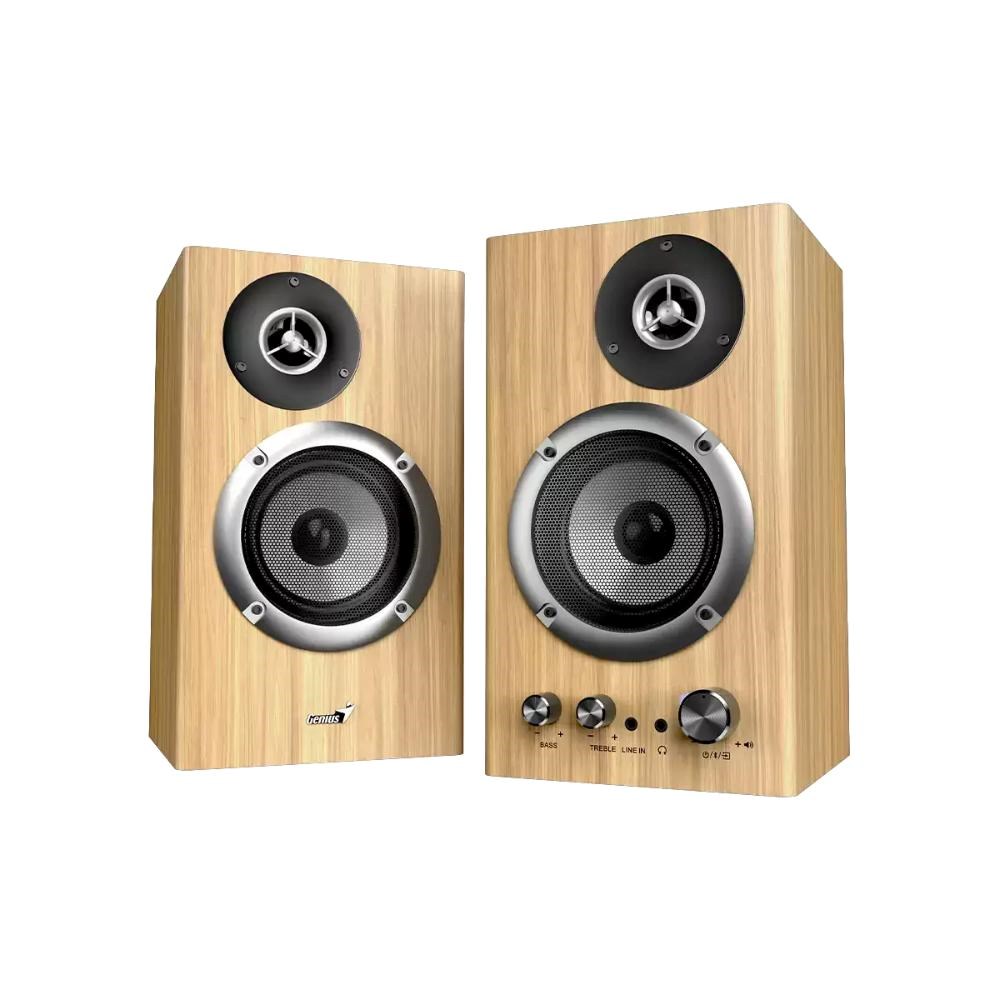 GENIUS Reproduktor SP-HF1812BT, BT, 3.5mm jack, 50W, světlé dřevo