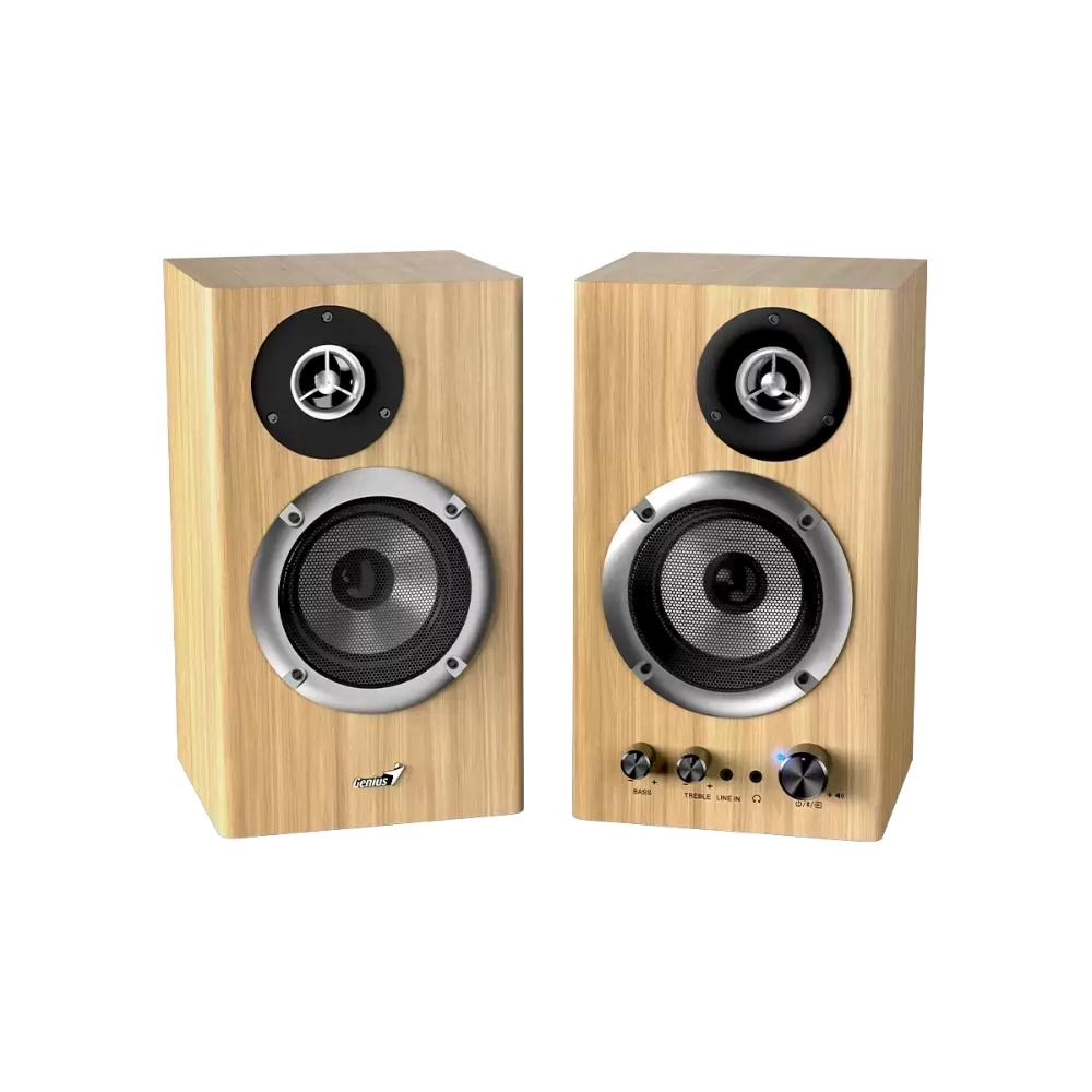 GENIUS Reproduktor SP-HF1812BT, BT, 3.5mm jack, 50W, světlé dřevo
