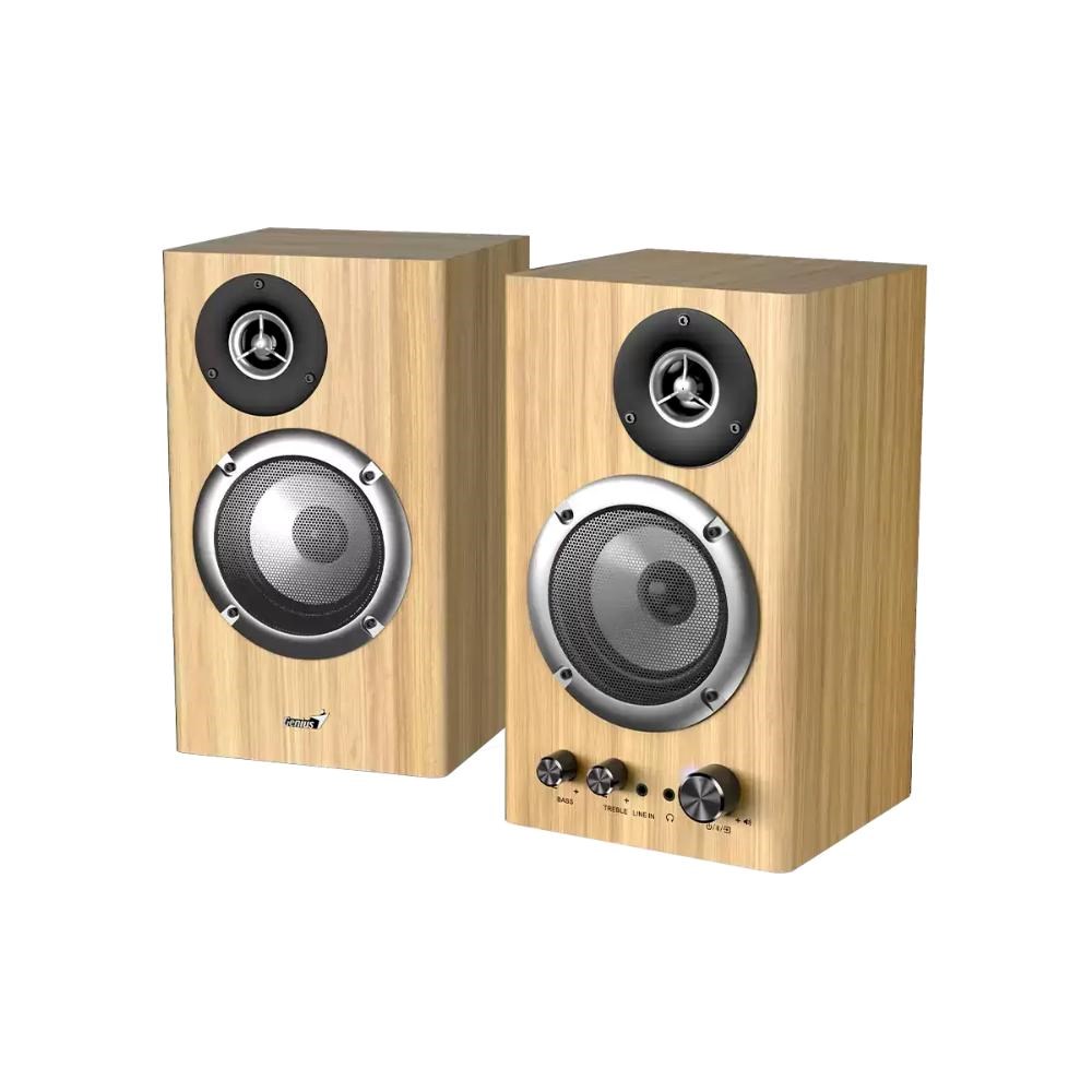 GENIUS Reproduktor SP-HF1812BT, BT, 3.5mm jack, 50W, světlé dřevo