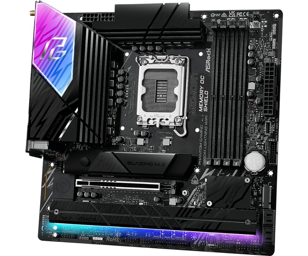 ASRock MB Sc LGA1851 B860M Lightning WiFi, Intel B860, 4xDDR5, 1xThunderbolt, 1xDP, 1xHDMI, WiFi, mATX