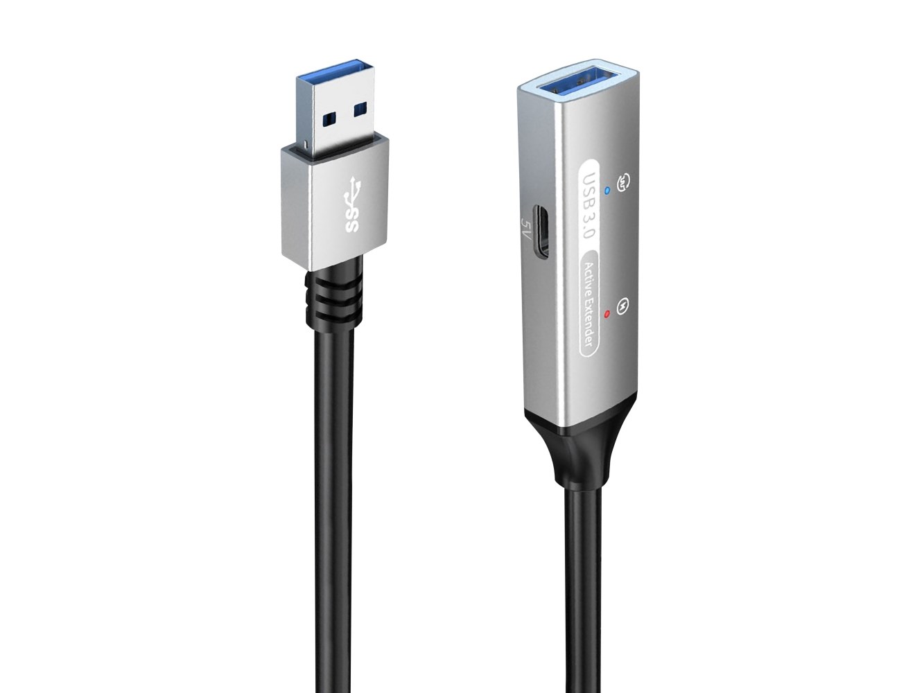 PREMIUMCORD USB 3.2. repeater a prodlužovací kabel Male-Female, 5Gbps Aluminium 5m