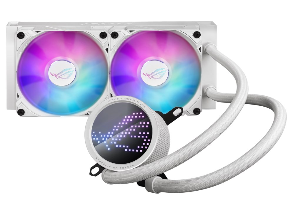 ASUS vodní chladič CPU AIO ROG RYUO III 240 ARGB WHITE, 2x120mm, LGA1851, AM5