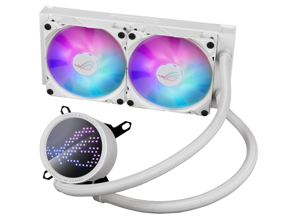 ASUS vodní chladič CPU AIO ROG RYUO III 240 ARGB WHITE, 2x120mm, LGA1851, AM5