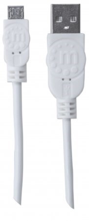 MANHATTAN Kabel propojovací USB 2.0  A Male / Micro-B Male, 1.8m, bílý