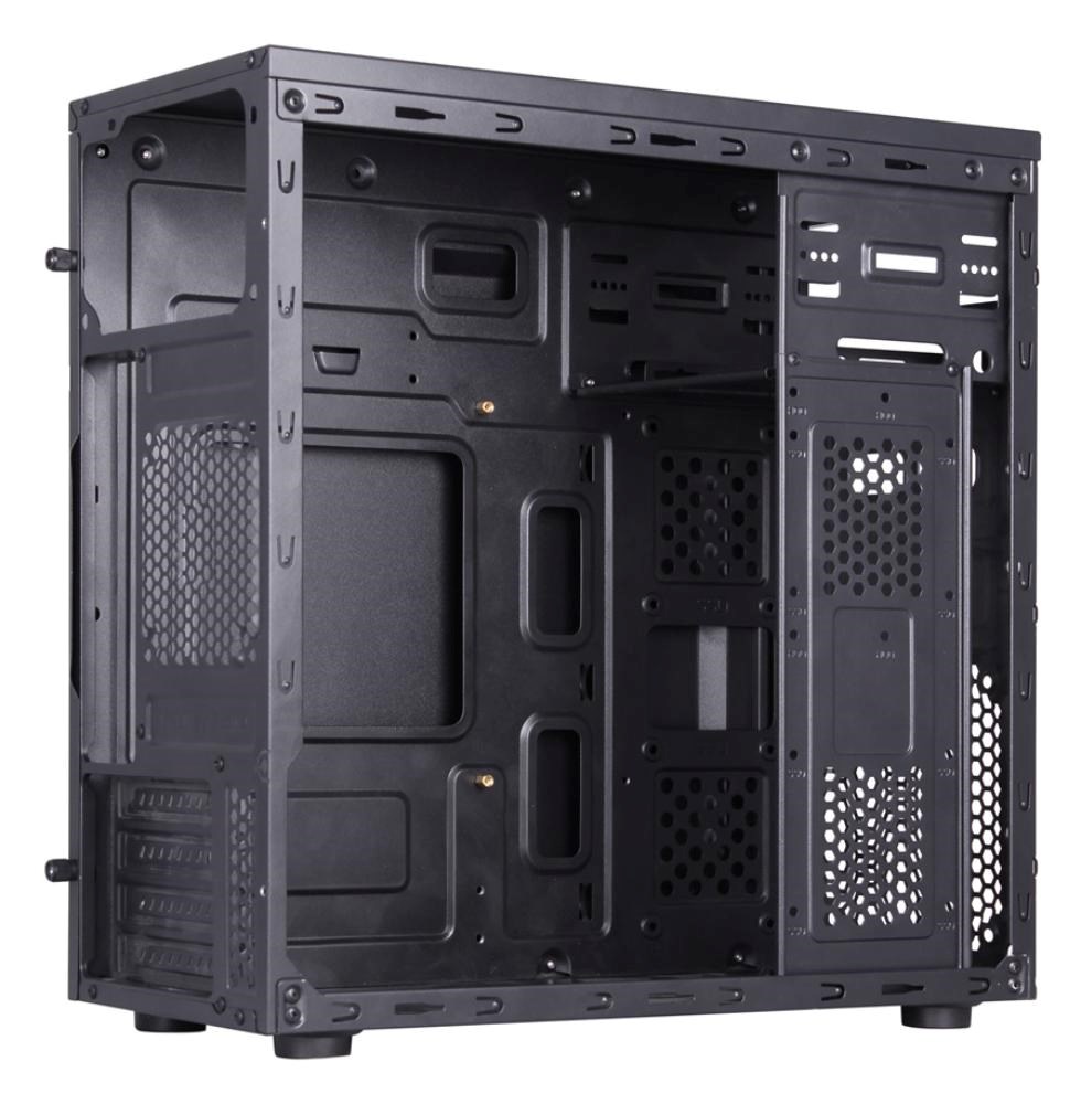 BAZAR - 1stCOOL skříň STEP Premium, micro tower, AU, USB 3.0, USB-C, 1x 120mm + 1x 80mm Fan, černá, poškozený obalb