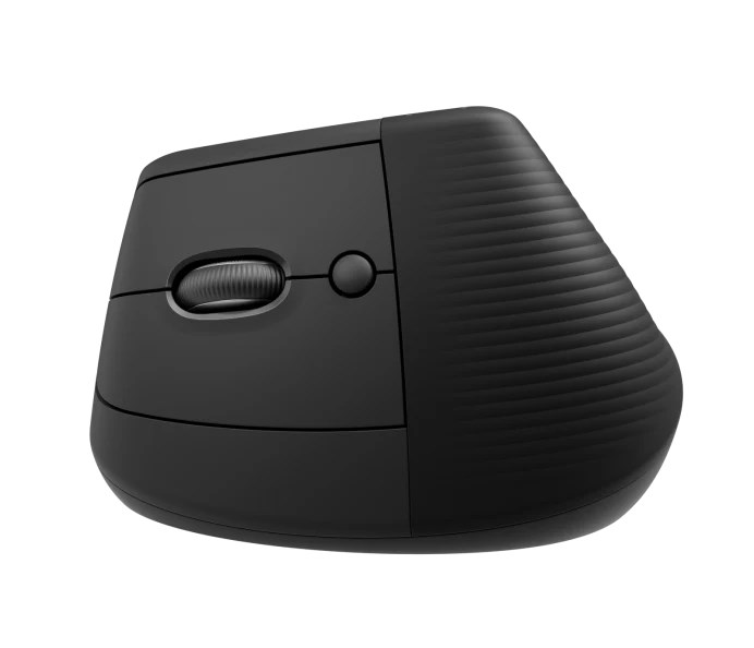 Logitech Lift Vertikální ergonomická myš pro Business, pro leváky, 2.4GHZ/BT, graphite/black