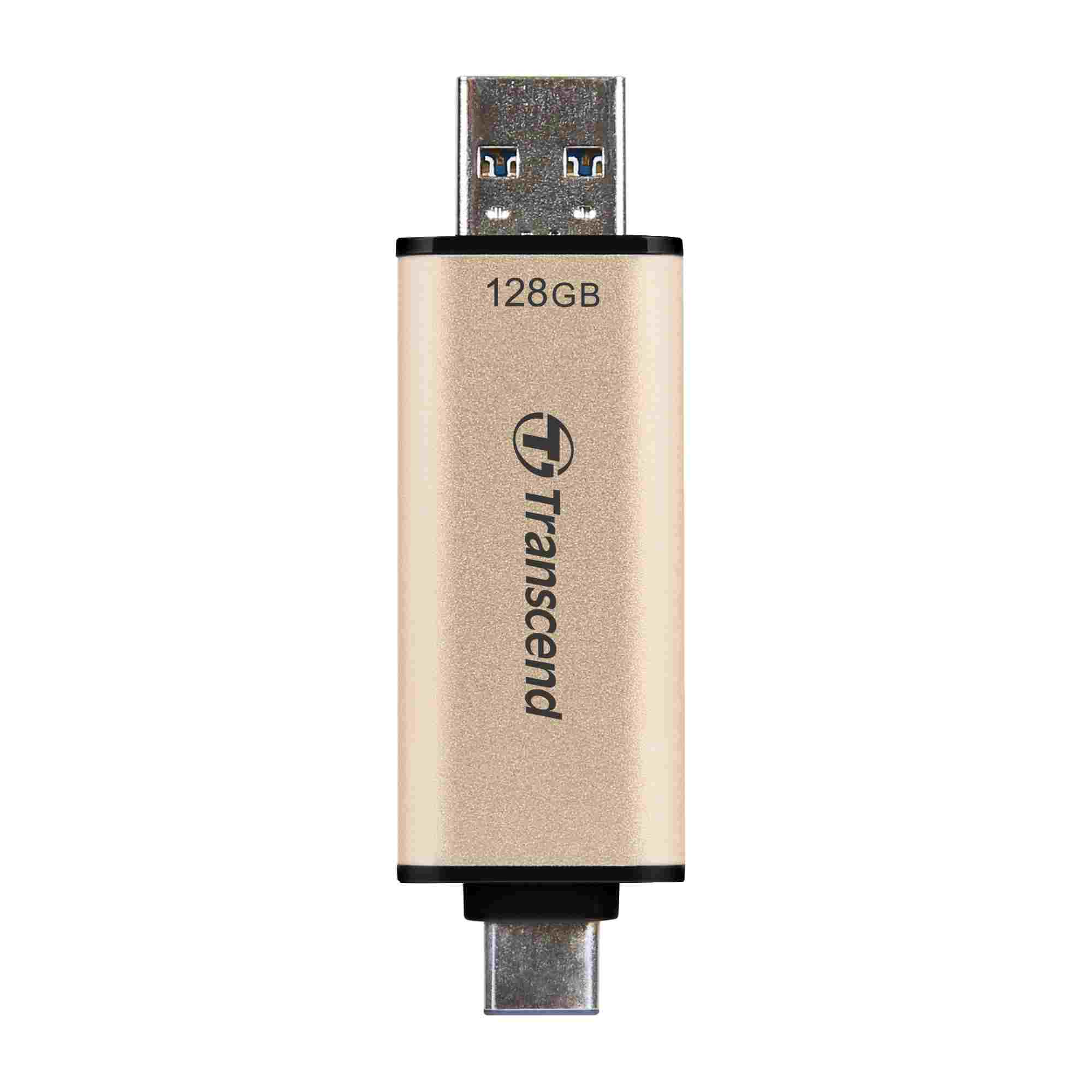 TRANSCEND Flash Disk 128GB JetFlash®930C, TLC, USB 3.2/USB Type C (R:420/W:400 MB/s) černý