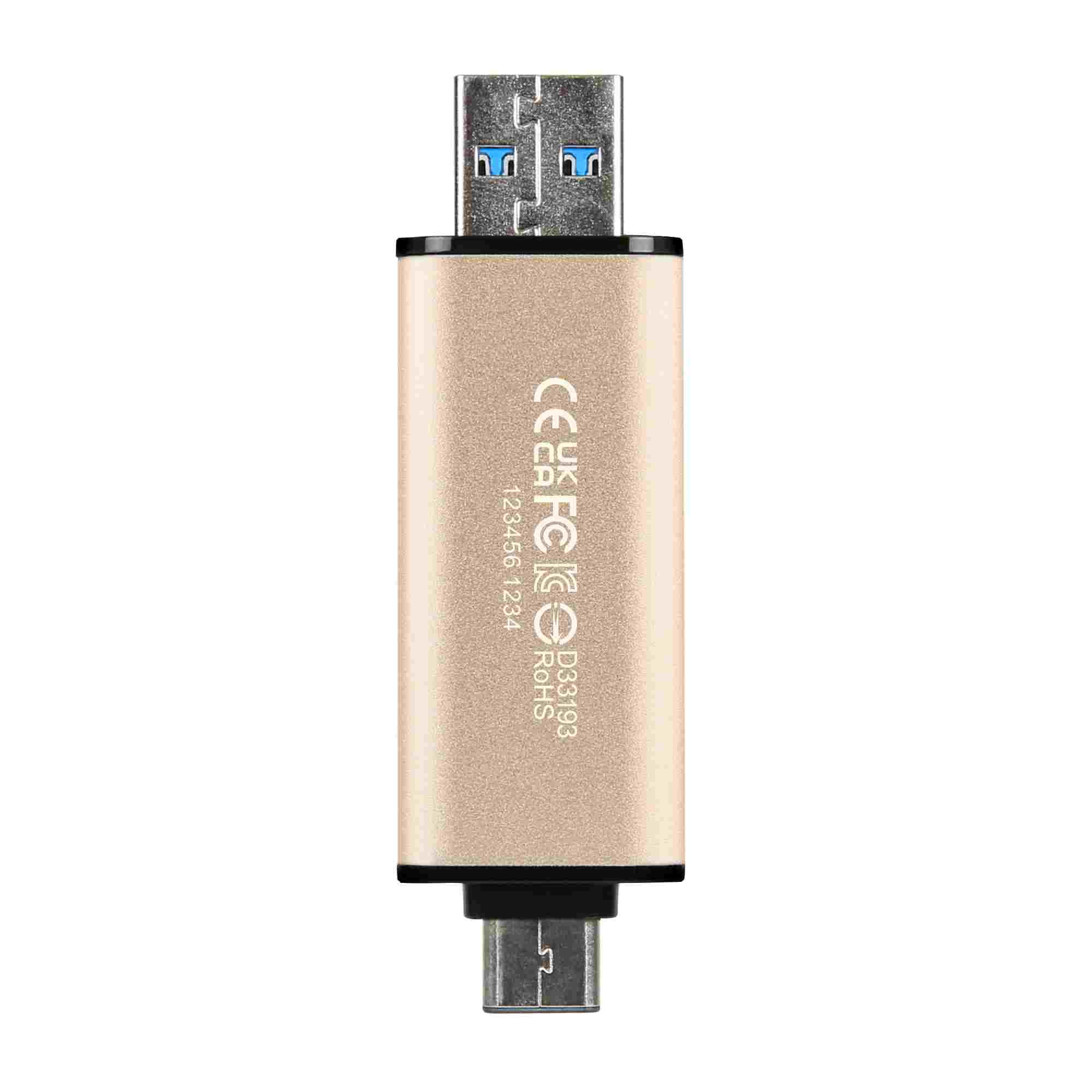 TRANSCEND Flash Disk 128GB JetFlash®930C, TLC, USB 3.2/USB Type C (R:420/W:400 MB/s) černý
