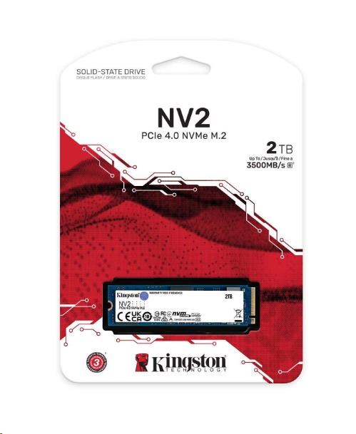 Kingston SSD 4TB NV3, M.2 2280, NVMe PCIe Gen4x4, (R: 6000MB/s; W: 5000MB/s)