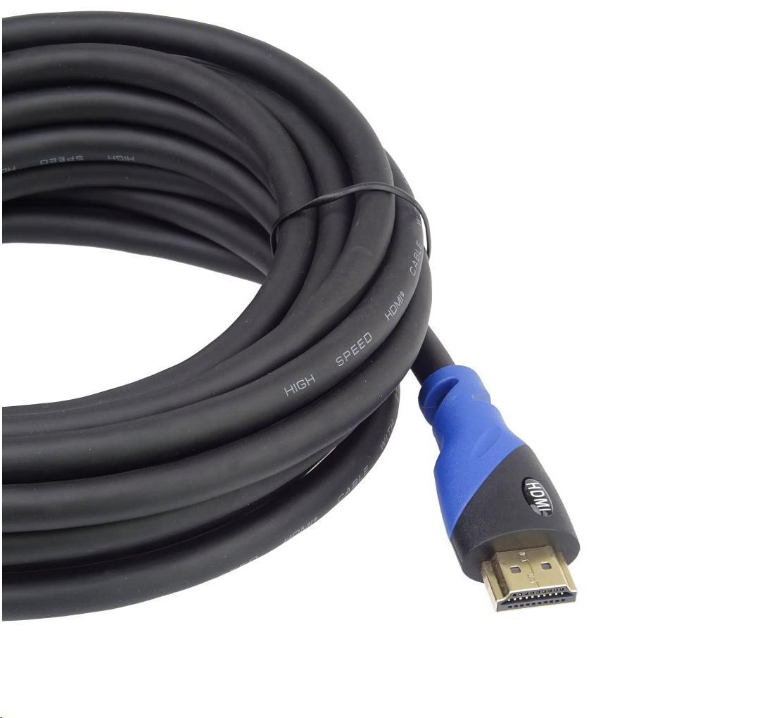 PREMIUMCORD Kabel HDMI - Ultra HDTV, 1m (Color, zlacené konektory)