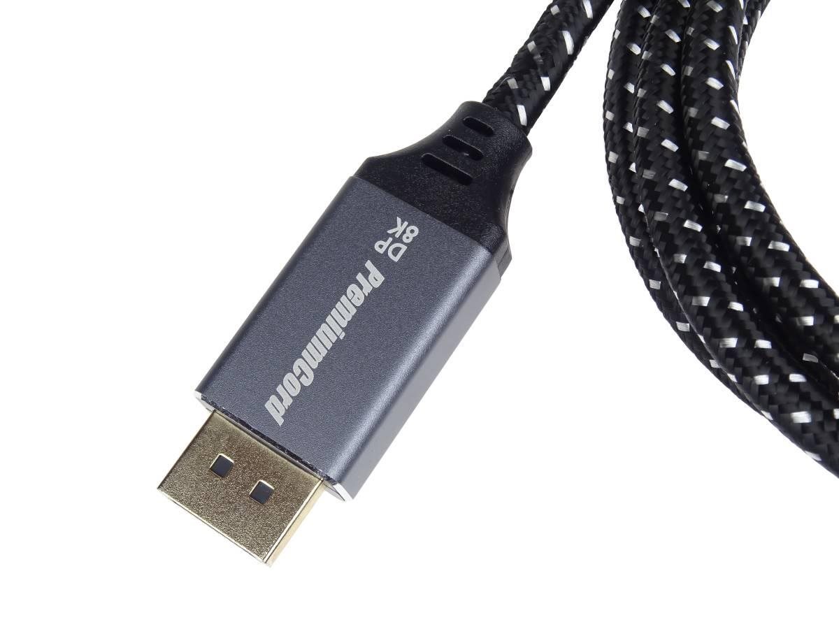 PREMIUMCORD Kabel DisplayPort 1.4 přípojný kabel, kovové a zlacené konektory, 2m