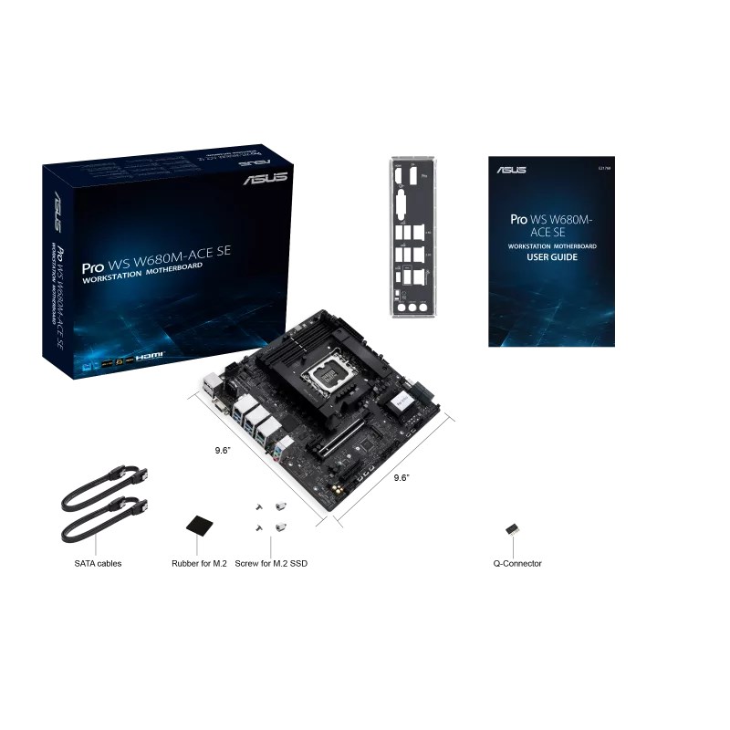 ASUS MB Sc LGA1700 PRO WS W680M-ACE SE, Intel W680, 4xDDR5, 1xDP, 1xHDMI, 1xVGA, 1xmATX