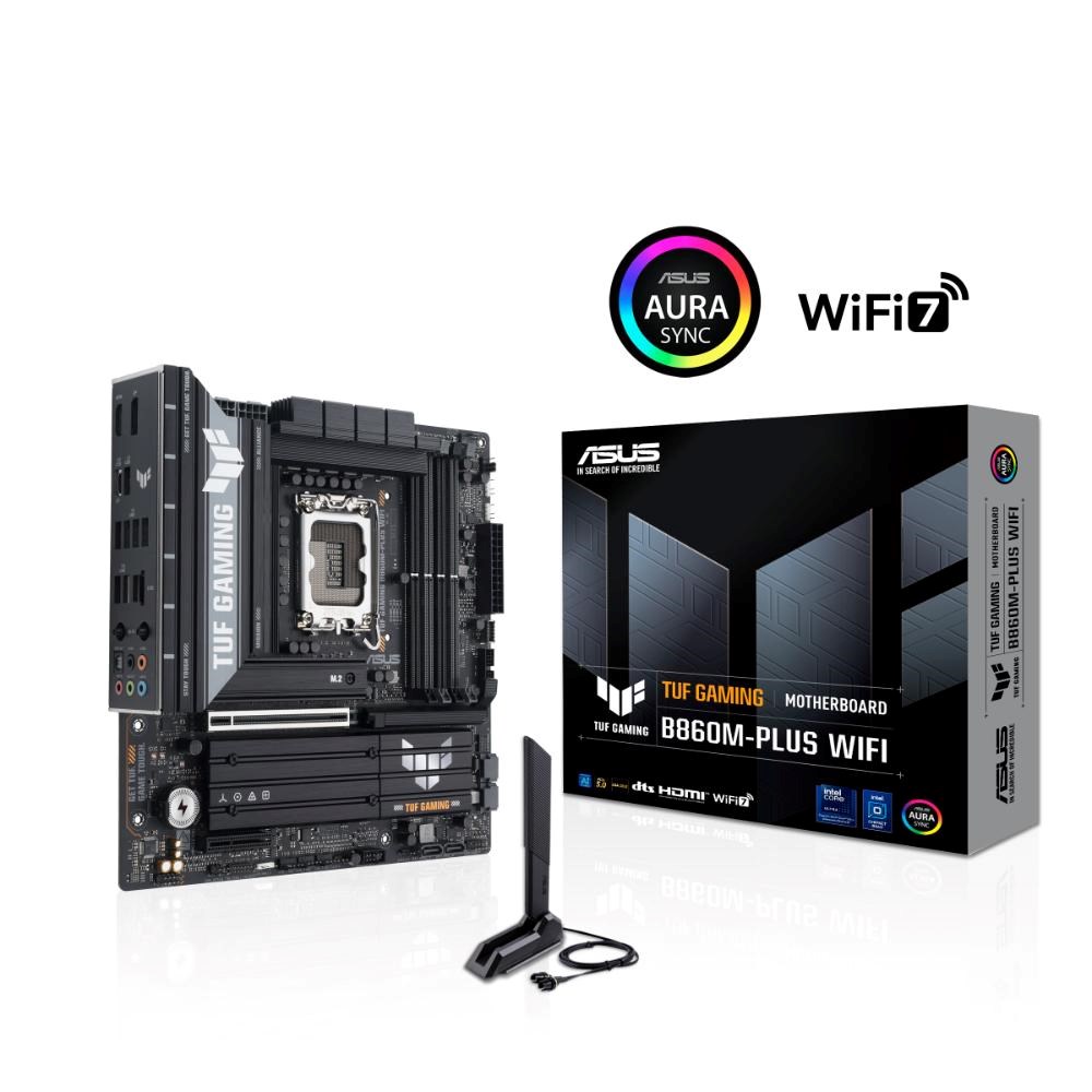 ASUS MB Sc LGA1851 TUF GAMING B860M-PLUS WIFI, Intel B860, 4xDDR5, 1xUSB4, 1xDP, 1xHDMI, WiFi, mATX