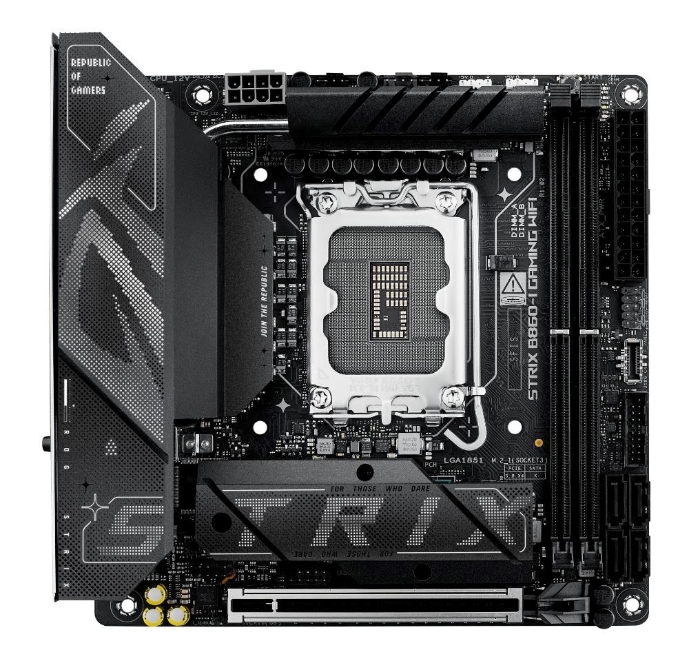 ASUS MB Sc LGA1851 ROG STRIX B860-I GAMING WIFI, Intel B860, 2xDDR5, 1xThunderbolt, 1xDP, 1xHDMI, WiFi, Mini-ITX