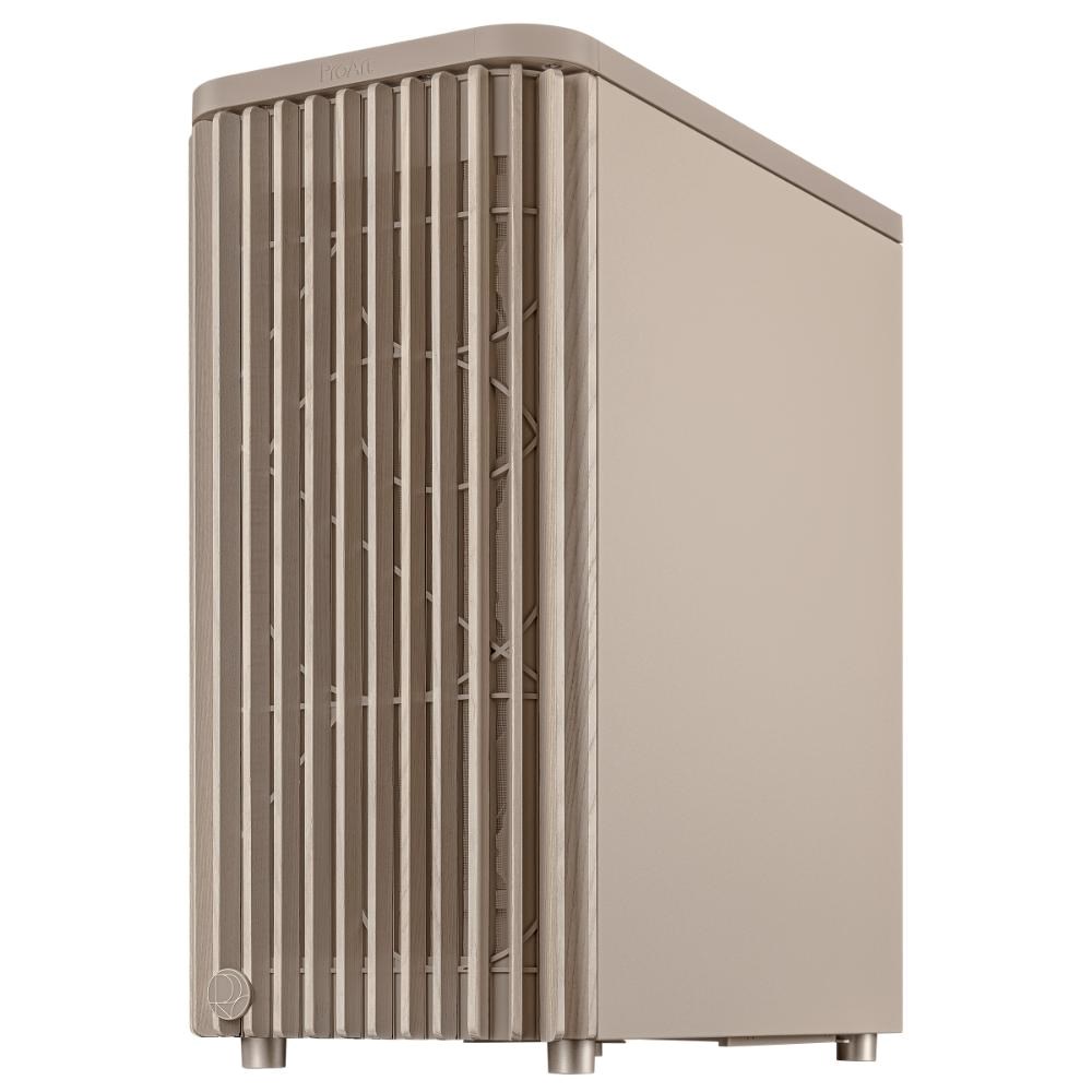 ASUS case PROART PA401 WOOD MESH PWM, ATX, 2x 160mm Fan, 1x 120mm Fan, Fan Hub, béžová