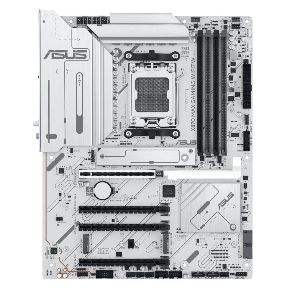 ASUS MB Sc AM5 X870 MAX GAMING WIFI7 W, AMD X870, 4xDDR5, 2xUSB4, 1xHDMI, WiFi