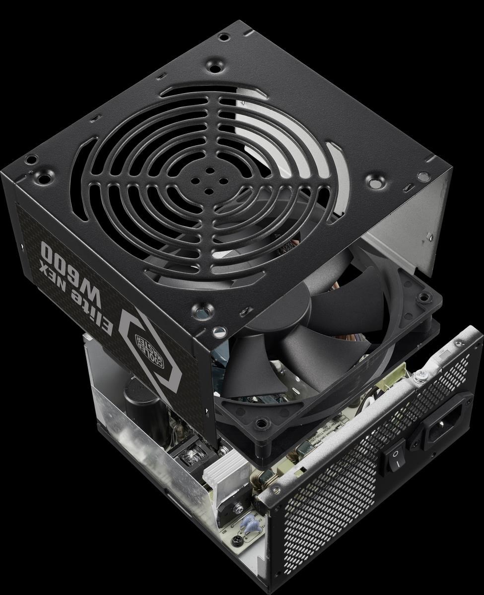Cooler Master zdroj Elite NEX 600W 230V, 120mm, 80+ White, Mesh (opletené kabely)