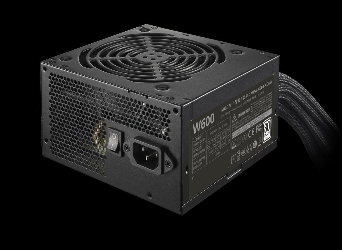 Cooler Master zdroj Elite NEX 600W 230V, 120mm, 80+ White, Mesh (opletené kabely)