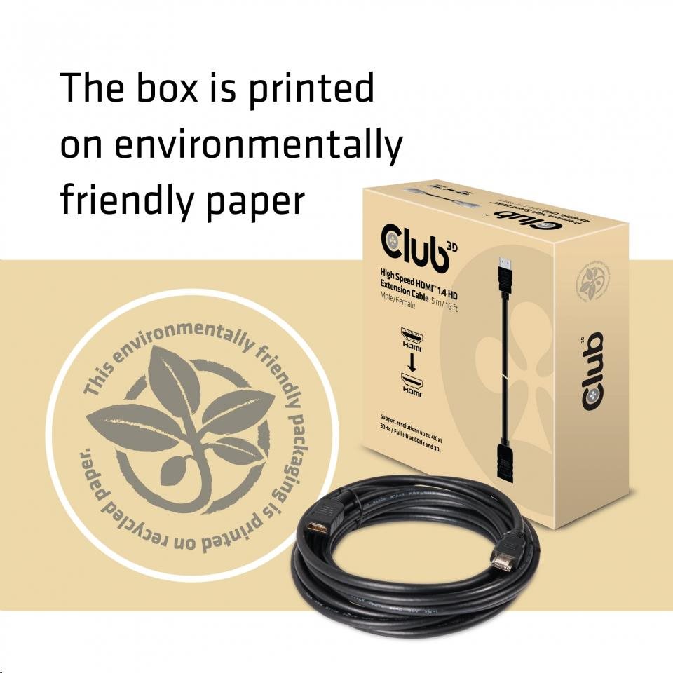 Club3D Kabel prodlužovací HDMI 1.4, 5m