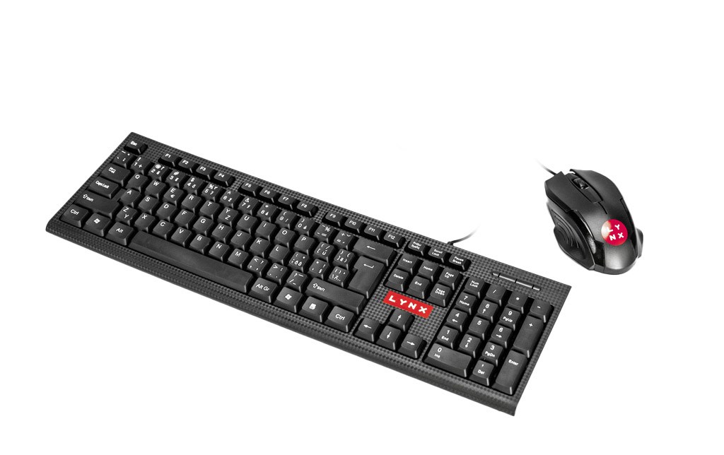 LYNX set klávesnice a myš , drátový set, USB, CZ/SK