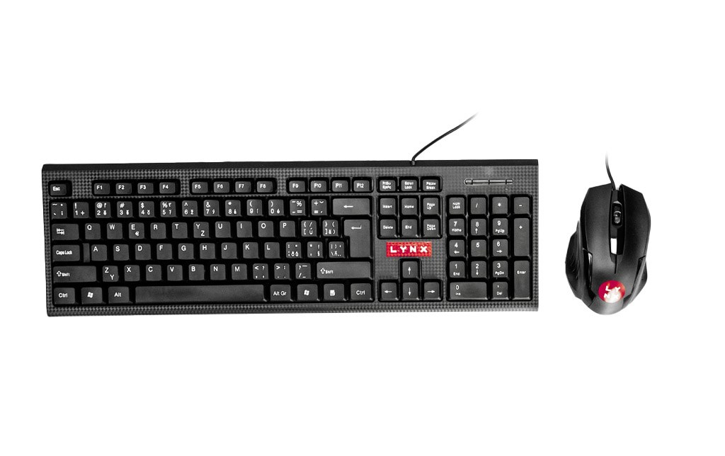 LYNX set klávesnice a myš , drátový set, USB, CZ/SK