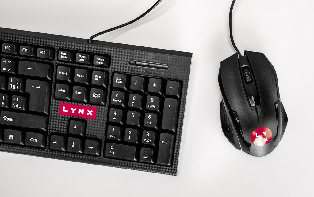 LYNX set klávesnice a myš , drátový set, USB, CZ/SK