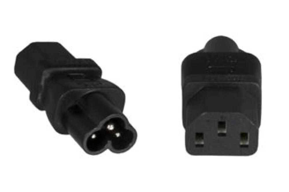 Adaptér IEC C13 na IEC C6 "trojlístek" napětí 230V, 2.5A