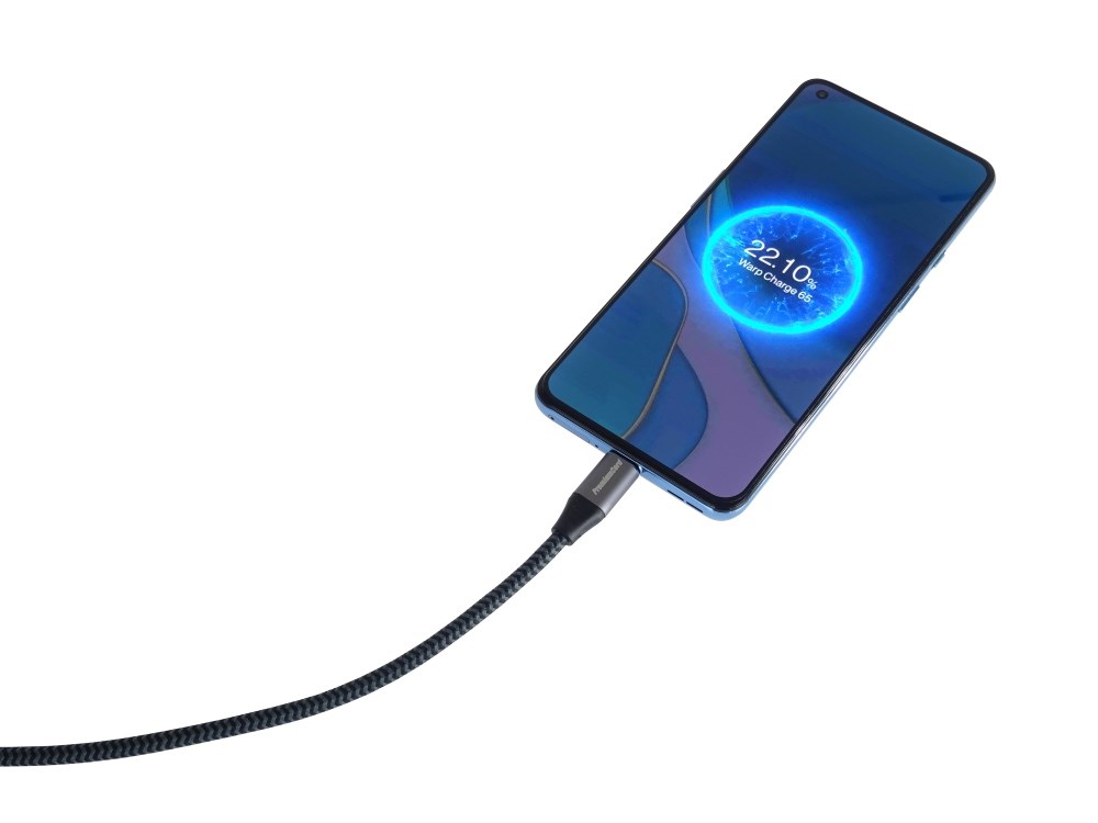 PREMIUMCORD USB-C zahnutý kabel (USB 3.2 Gen2x2, 5A, 100W, 20Gbit/s) 3m, Šedá