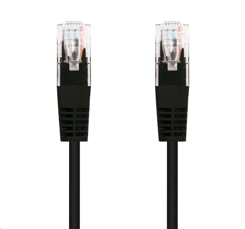 C-TECH kabel patchcord Cat5e, UTP, černý, 0,5m