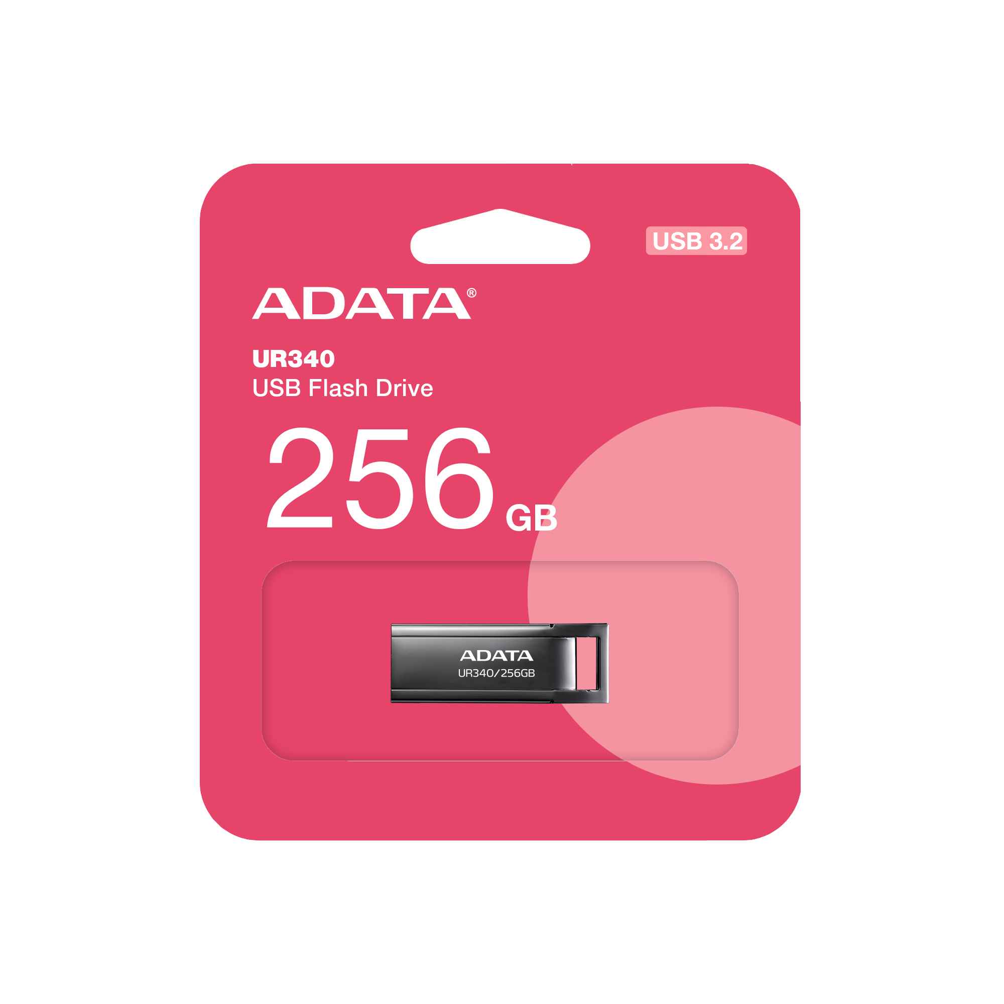 ADATA Flash Disk 256GB UR340, USB 3.2, černá