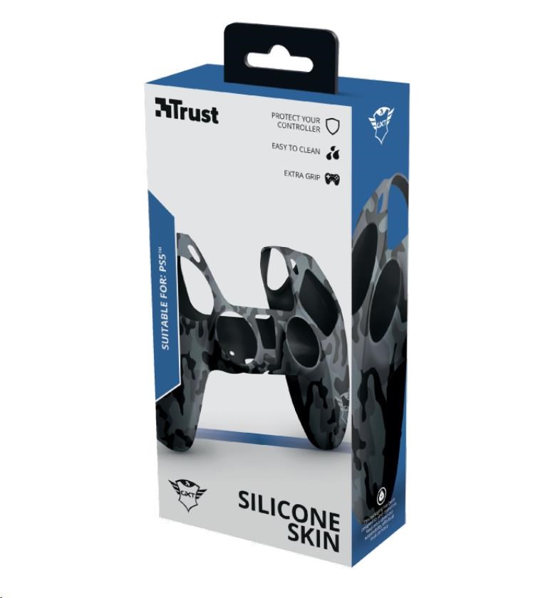 TRUST Obal na ovladač GXT 748 Controller Silicone Sleeve PS5, black camo