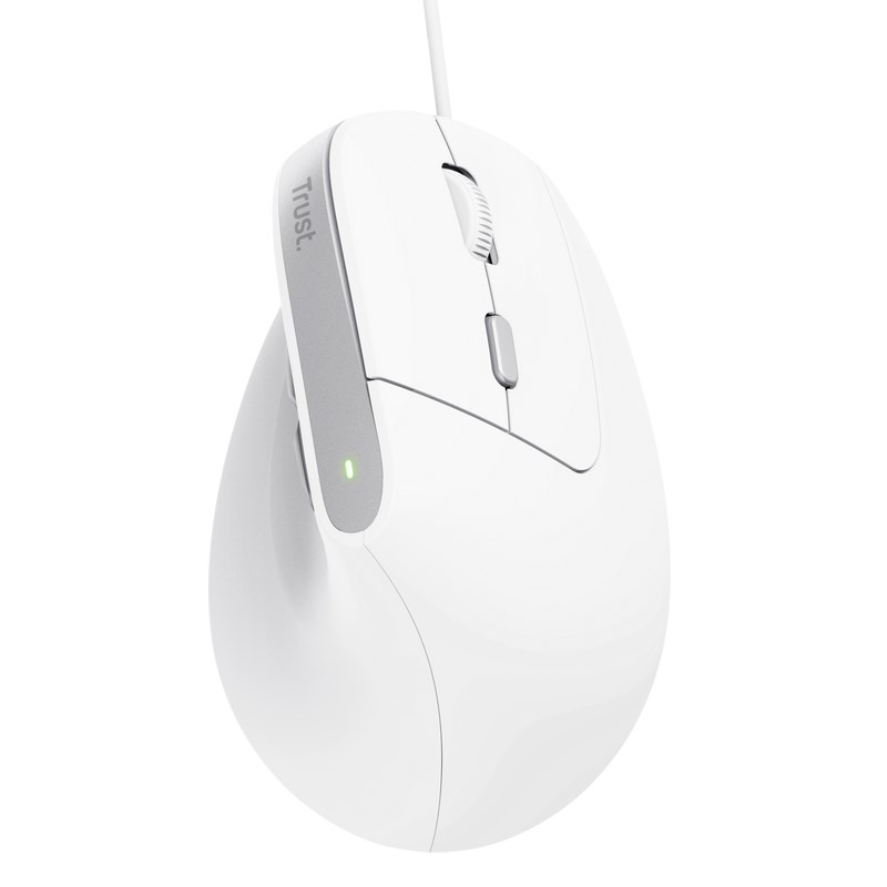 TRUST myš Bayo II Ergonomická vertikální myš, USB, bílá