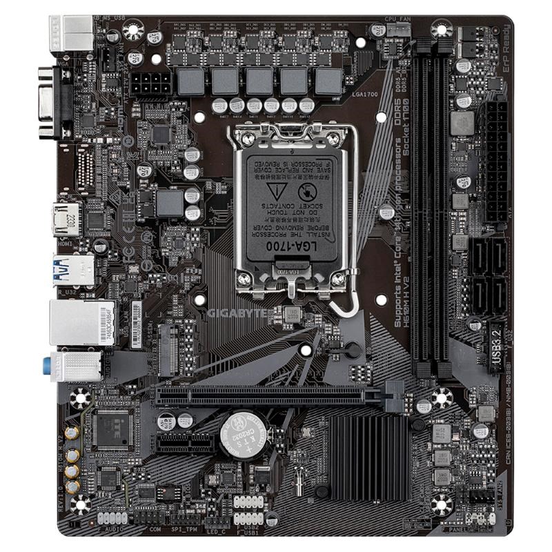 GIGABYTE MB Sc LGA1700 H610M H V2, Intel H610, 2xDDR5, 1xHDMI, 1xVGA, mATX
