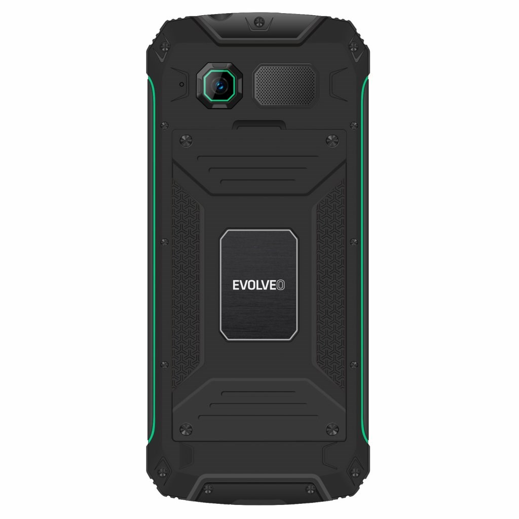 EVOLVEO StrongPhone W4, vodotěsný odolný Dual SIM telefon, černo-zelená
