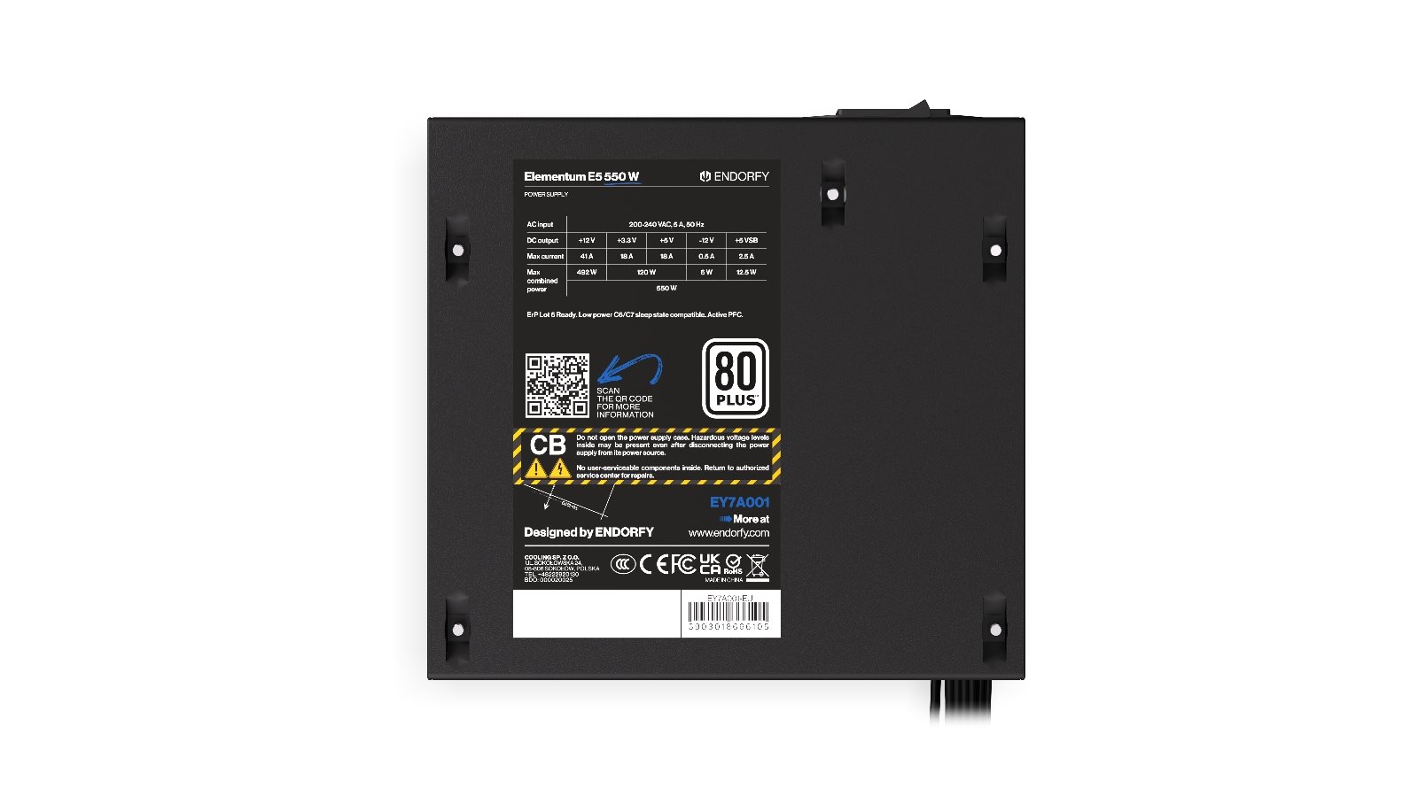 ENDORFY Zdroj Elementum E5 550W, 120mm, 80 Plus