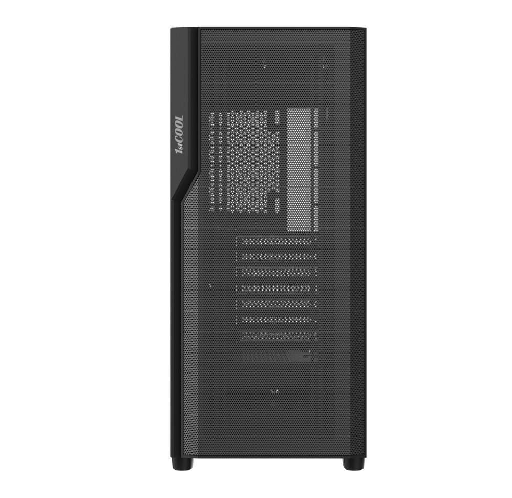 1stCOOL skříň GAMER 5, Mid tower, AU, USB 3.0, USB-C, bez zdroje, černá