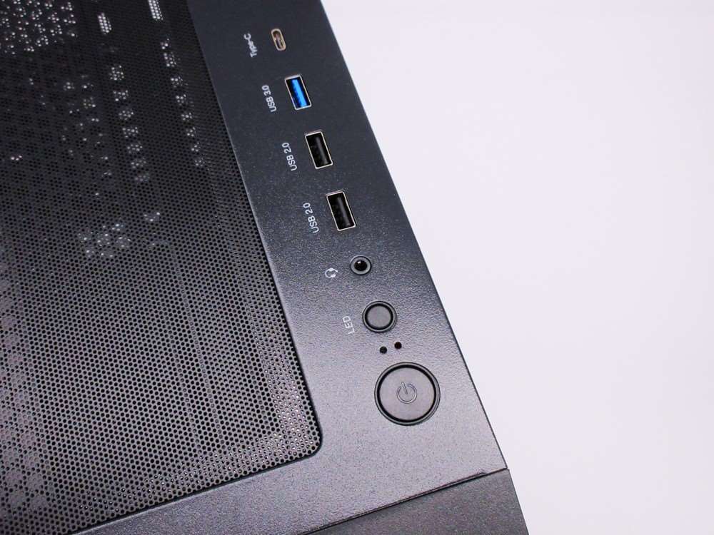 1stCOOL skříň GAMER 5, Mid tower, AU, USB 3.0, USB-C, bez zdroje, černá