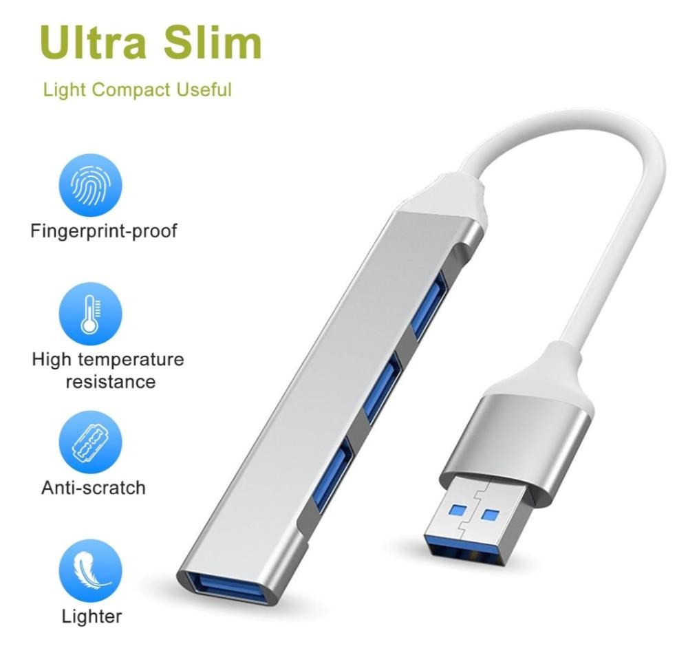PremiumCord Hub USB3.2A na USB3.2 A + 3x USB2.0 A, SuperSpeed 5Gbps, hliníkové pouzdro
