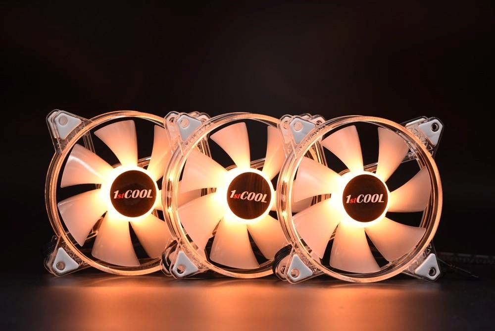 1stCOOL KIT AURA EVO CRYSTAL ARGB 3x Crystal White ventilátor + ARGB Nano řadič